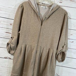 Simply Noelle Tan Knit Cardigan with Hood